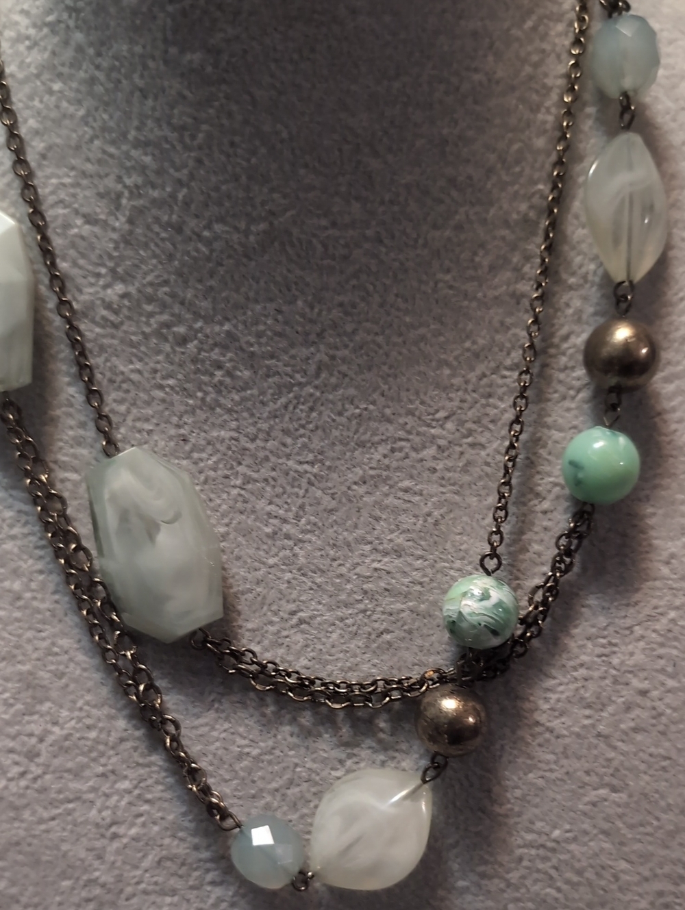 Vintage Brass Beaded Necklace